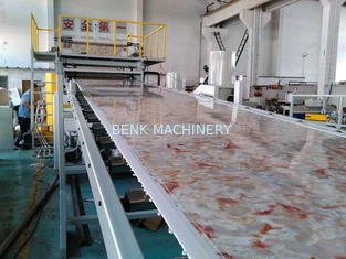 linha de produção da folha do mármore do PVC de 1220mm x de 2440mm, máquina da placa do mármore do PVC